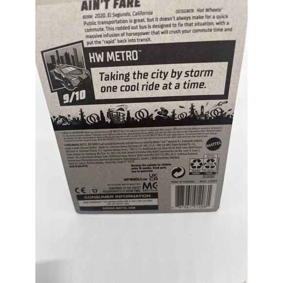 Hot Wheels Green Ain't Fare #155 2021 HW Metro 9/10 ⭐️ - Picture 5 of 5